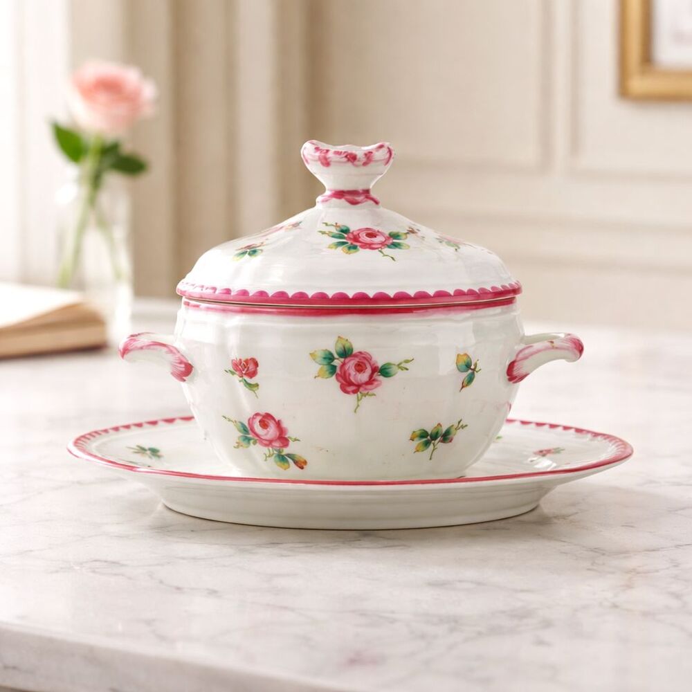 Richard Ginori Mustard Pot Condiment Server Sugar Bowl Pittoria Italy 1950s